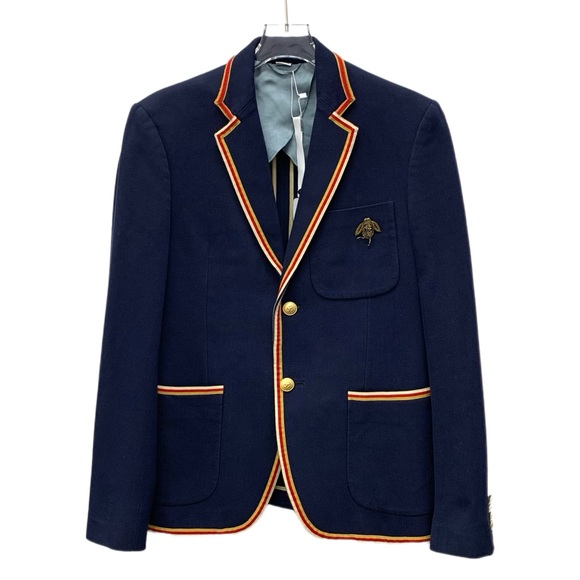 Gucci Navy Blazer with Gold Accents - Picture 1 of 6